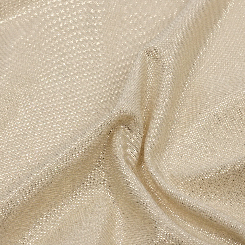 Foiled ITY Interlock Knit - Sand and Gold - Gaby Collection