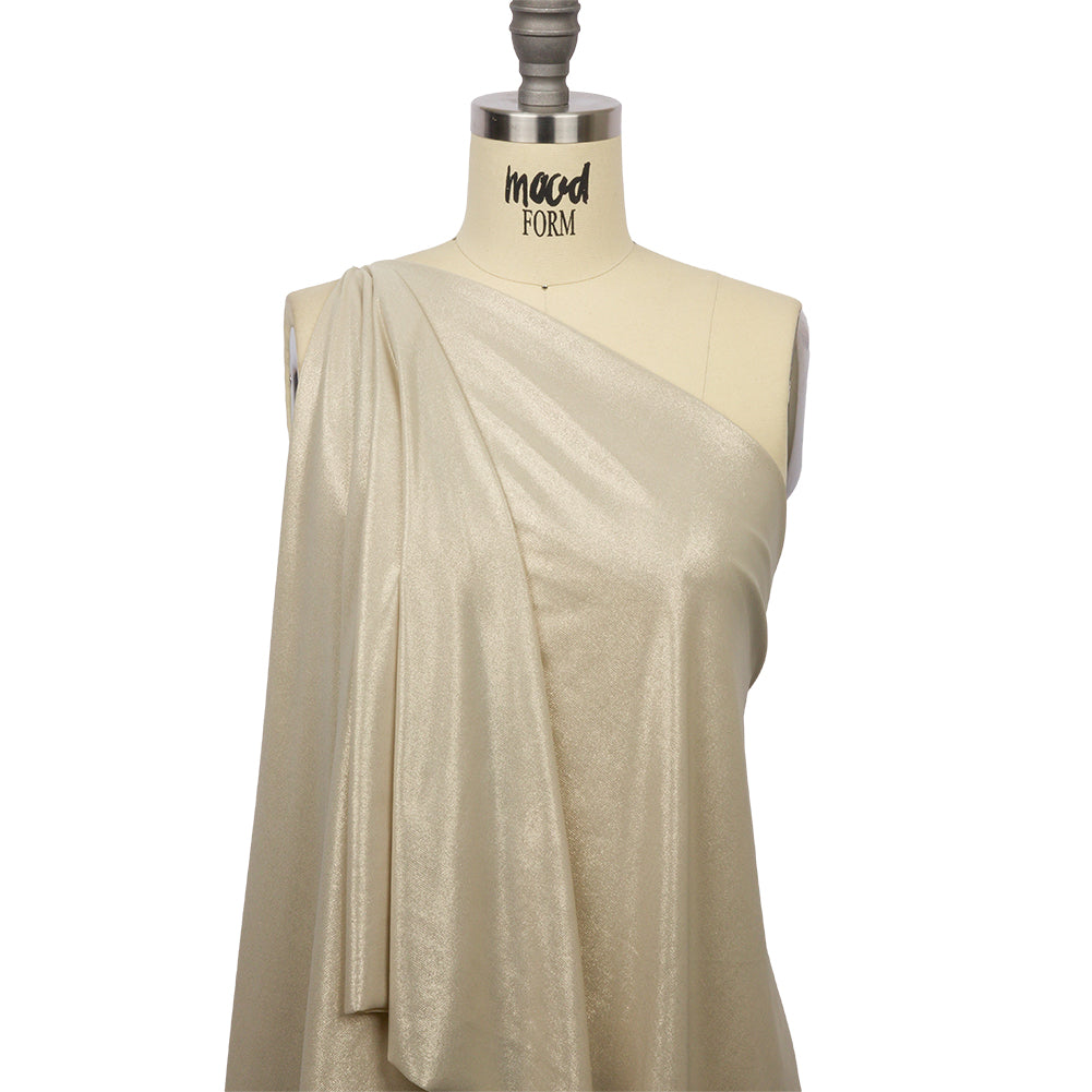 Foiled ITY Interlock Knit - Sand and Gold - Gaby Collection