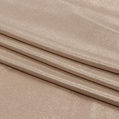 Foiled ITY Interlock Knit - Plaza Taupe and Gold - Gaby Collection