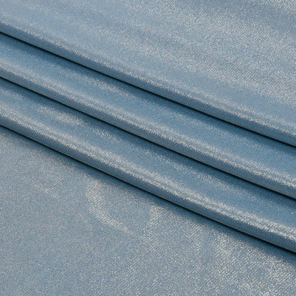 Foiled ITY Interlock Knit - Sky and Silver - Gaby Collection
