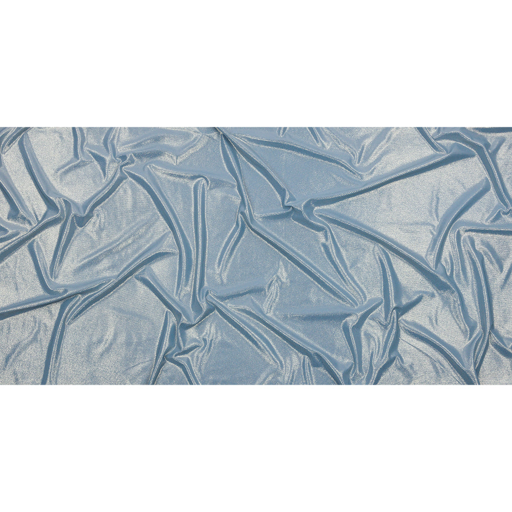 Foiled ITY Interlock Knit - Sky and Silver - Gaby Collection
