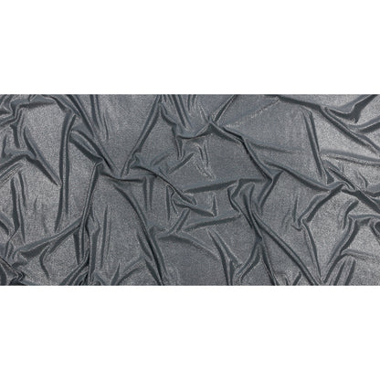 Foiled ITY Interlock Knit - Steel Gray and Silver - Gaby Collection