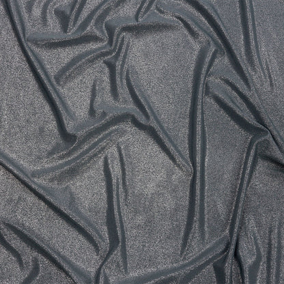 Foiled ITY Interlock Knit - Steel Gray and Silver - Gaby Collection