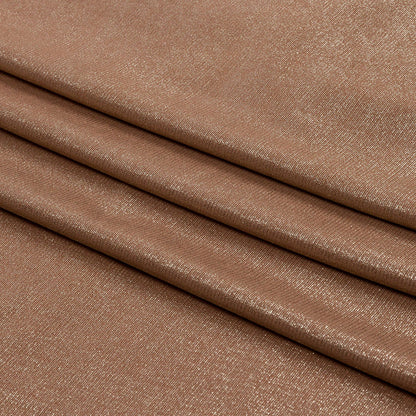 Foiled ITY Interlock Knit - Camel and Gold - Gaby Collection