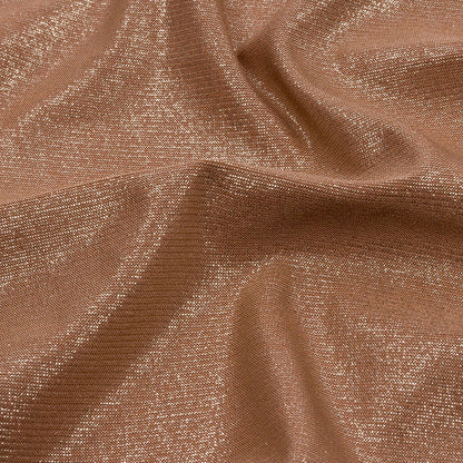 Foiled ITY Interlock Knit - Camel and Gold - Gaby Collection