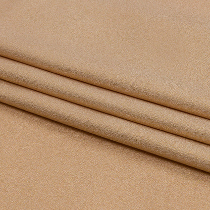 Stretch Polyester Crepe with Gold Foiling - Beige - Devyn Collection