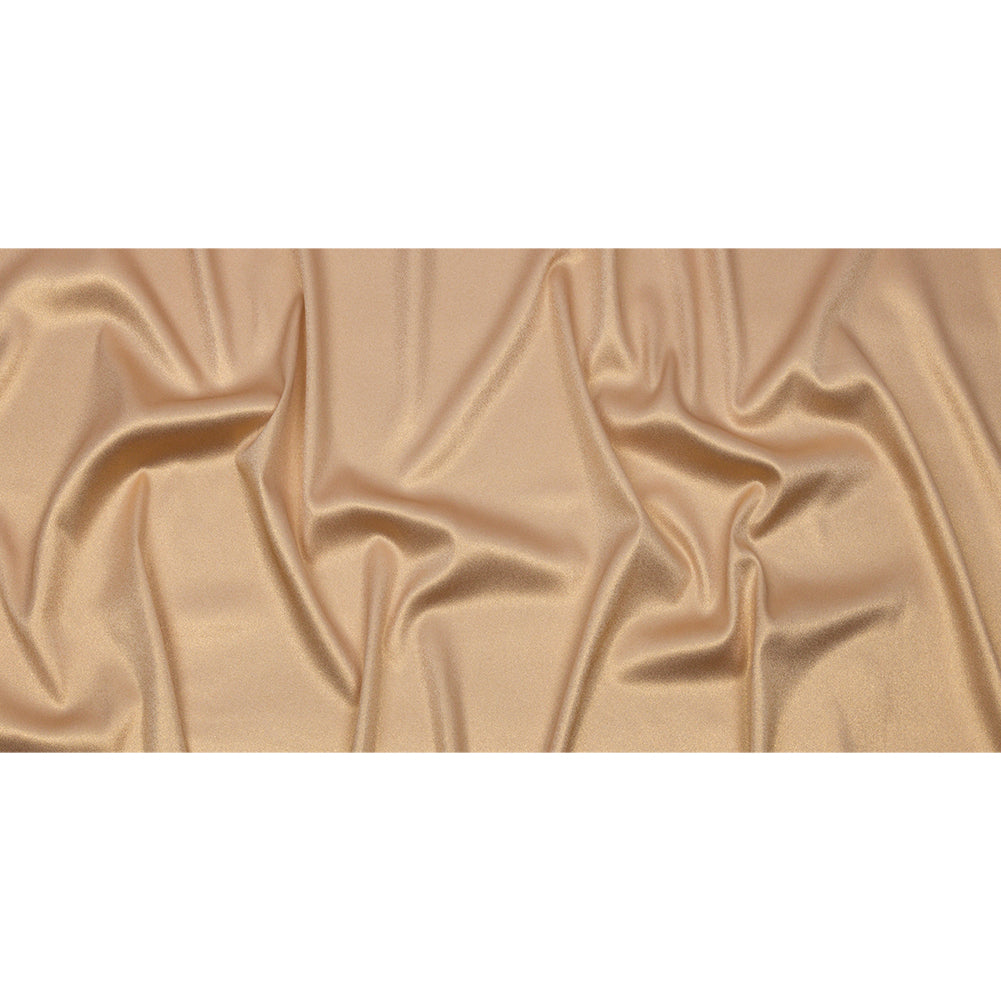 Stretch Polyester Crepe with Gold Foiling - Beige - Devyn Collection - Full