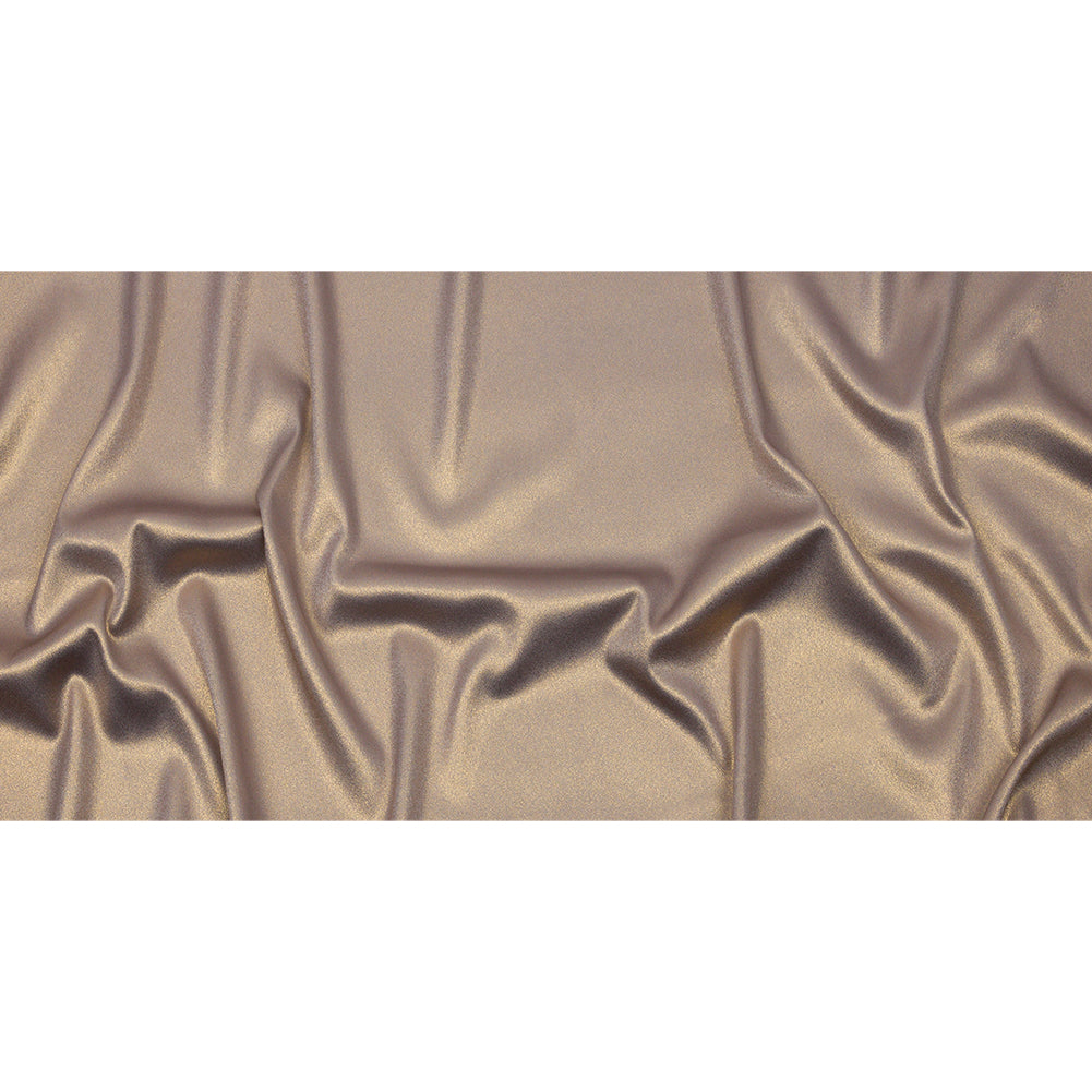 Stretch Polyester Crepe with Gold Foiling - Gray - Devyn Collection - Full