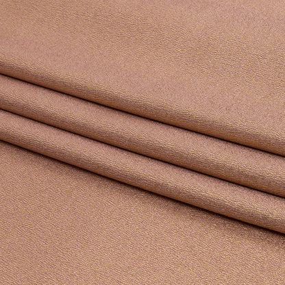 Stretch Polyester Crepe with Gold Foiling - Tan - Devyn Collection