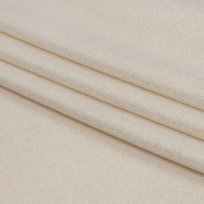 Stretch Polyester Crepe with Gold Foiling - White - Devyn Collection