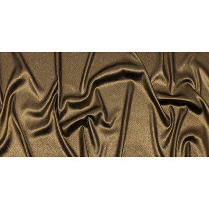 Stretch Polyester Crepe with Gold Foiling - Black - Devyn Collection
