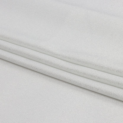 Stretch Polyester Crepe with Gold Foiling - White - Devyn Collection