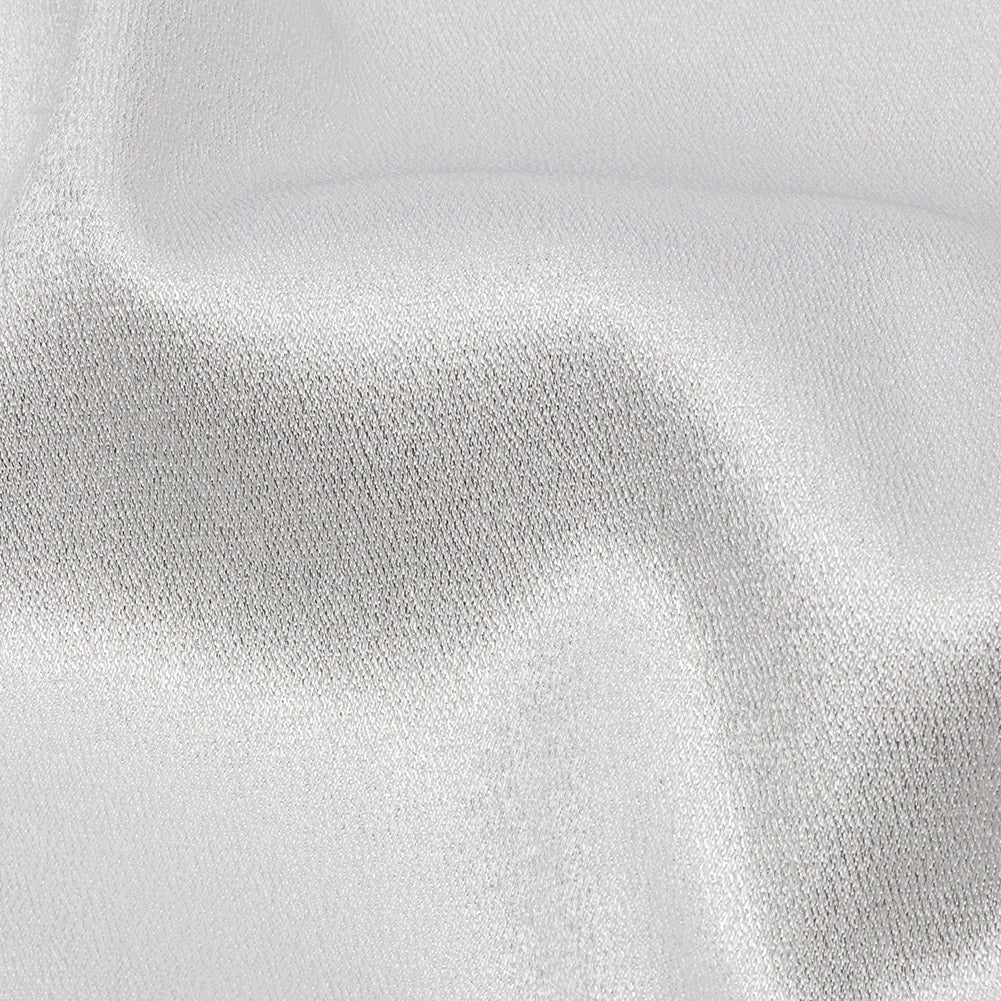Stretch Polyester Crepe with Gold Foiling - White - Devyn Collection - Detail