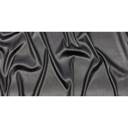 Stretch Polyester Crepe with Gold Foiling - Black - Devyn Collection