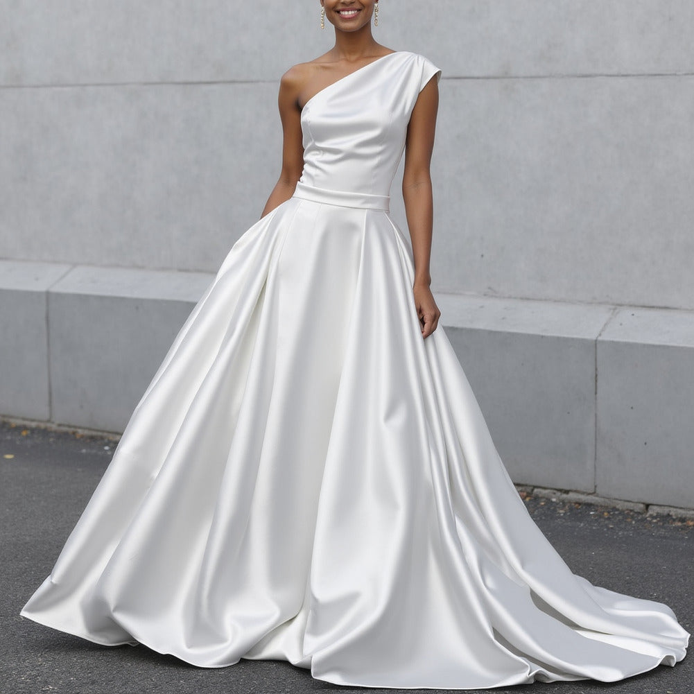 Polyester Duchess Satin - Off White - Dominique Collection