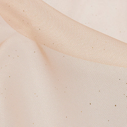 Polyester Mesh Organza with Gold Glitter - Tan - Starlight Collection