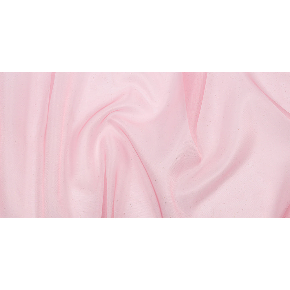 Polyester Mesh Organza with Gold Glitter - Bubblegum - Starlight Collection - Full