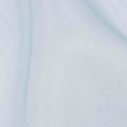 Polyester Mesh Organza with Gold Glitter - Sky Blue - Starlight Collection