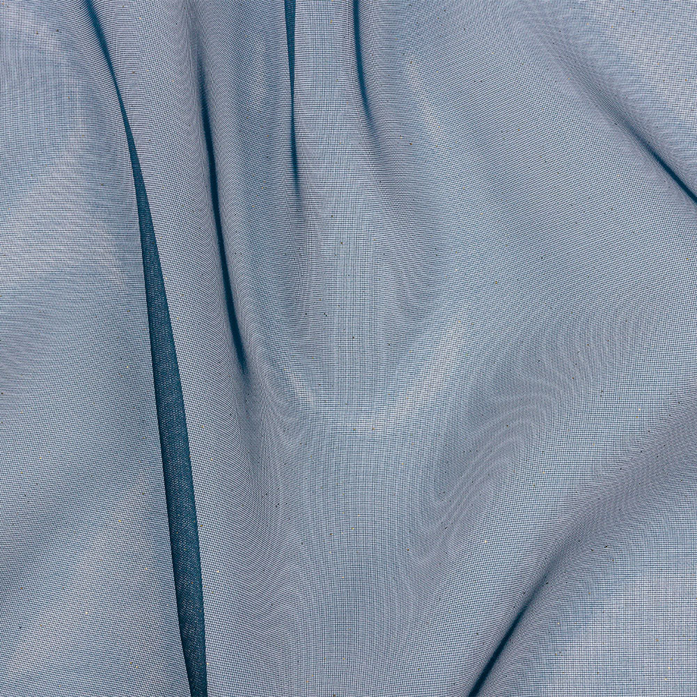 Polyester Mesh Organza with Gold Glitter - Navy - Starlight Collection