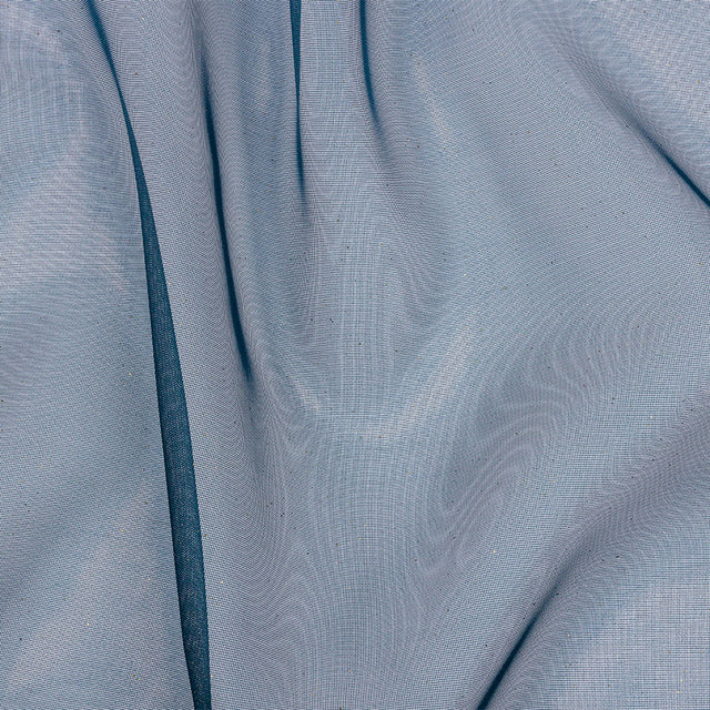 Polyester Mesh Organza with Gold Glitter - Navy - Starlight Collection