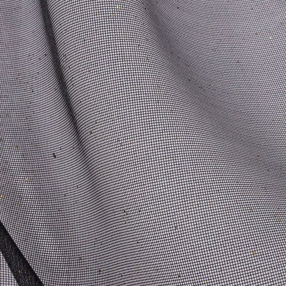 Polyester Mesh Organza with Gold Glitter - Black - Starlight Collection