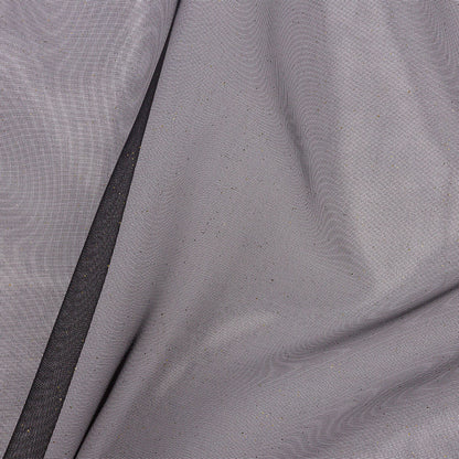 Polyester Mesh Organza with Gold Glitter - Black - Starlight Collection