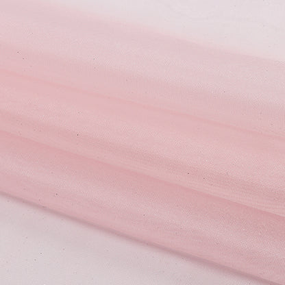 Polyester Mesh Organza with Silver Glitter - Baby Pink - Starlight Collection