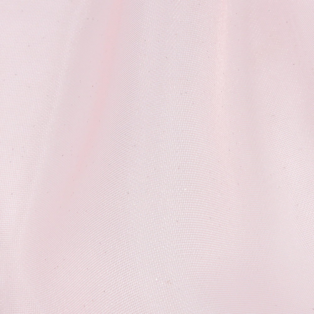 Polyester Mesh Organza with Silver Glitter - Baby Pink - Starlight Collection