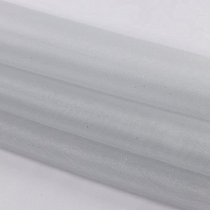 Polyester Mesh Organza with Silver Glitter - Pale Blue - Starlight Collection