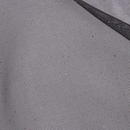 Polyester Mesh Organza with Silver Glitter - Black - Starlight Collection