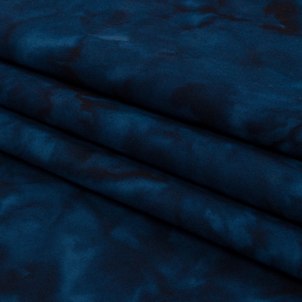 Island Batiks Foundation Basics Navy Abstract Quilting Cotton