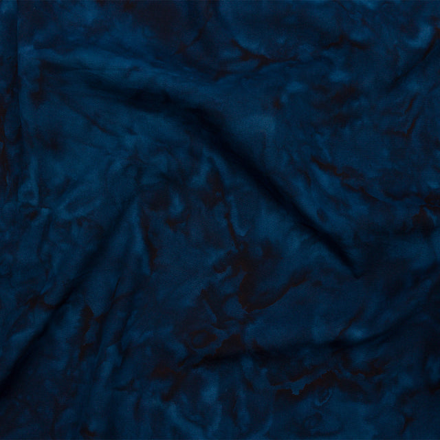 Island Batiks Foundation Basics Navy Abstract Quilting Cotton