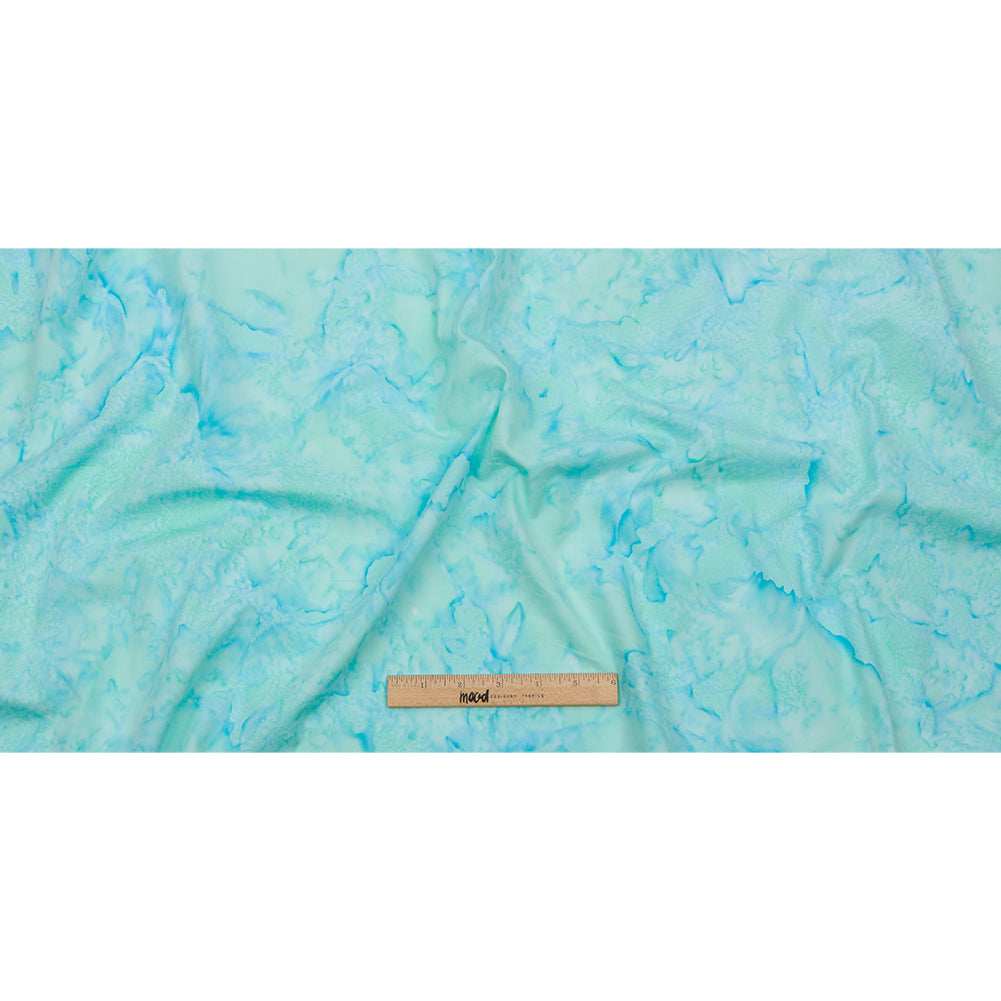 Island Batiks Foundation Basics Aqua Abstract Quilting Cotton