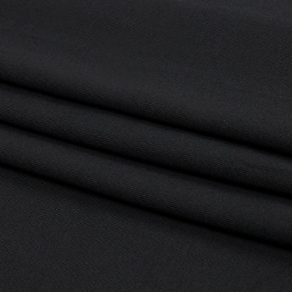 Black Stretch Rayon Jersey Folded