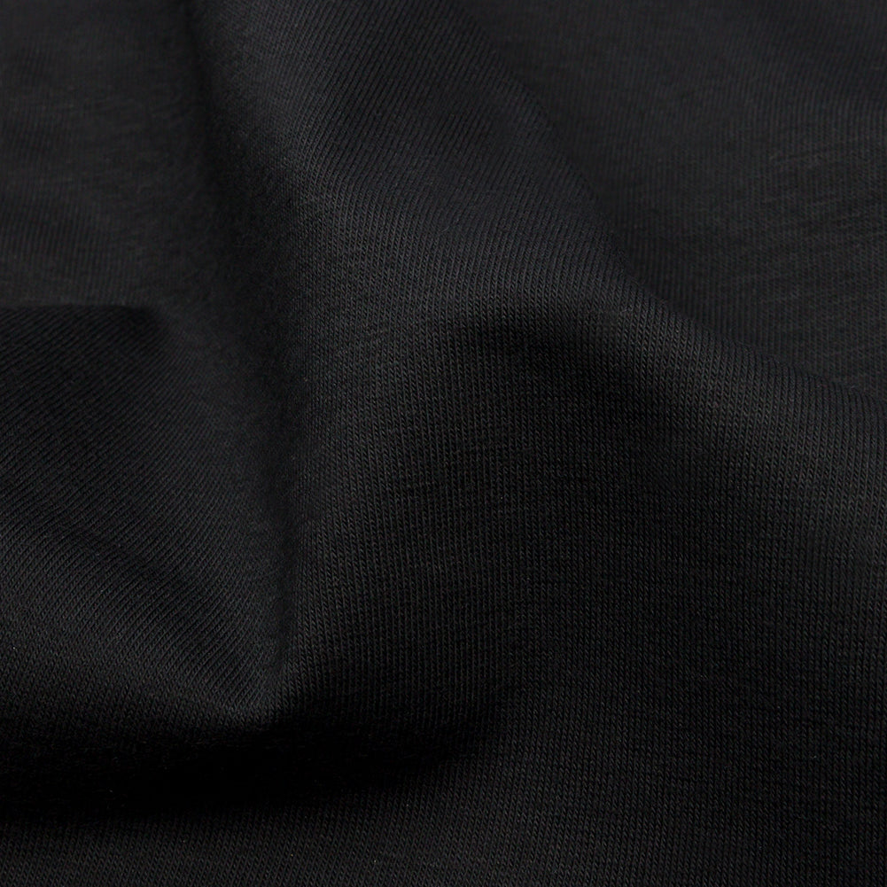 Black Stretch Rayon Jersey Detail