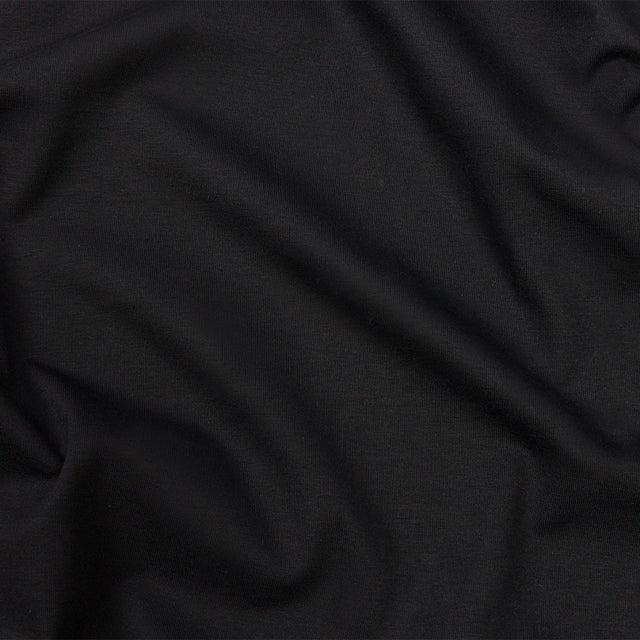 Black Stretch Rayon Jersey