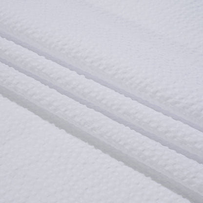 Polyester and Cotton Seersucker - White on White Candy Stripes - Wylie Collection
