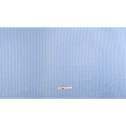 Polyester and Cotton Seersucker - Country Blue and White Candy Stripes - Wylie Collection