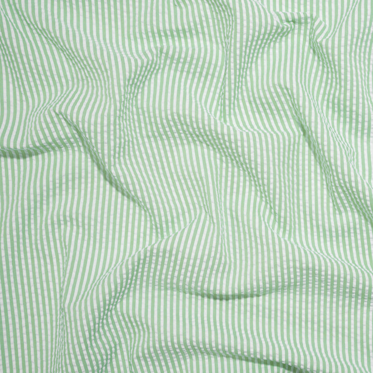 template--25864763867209__featured_collection_list_cWFMJE-Polyester and Cotton Seersucker - Green and White Candy Stripes - Wylie Collection