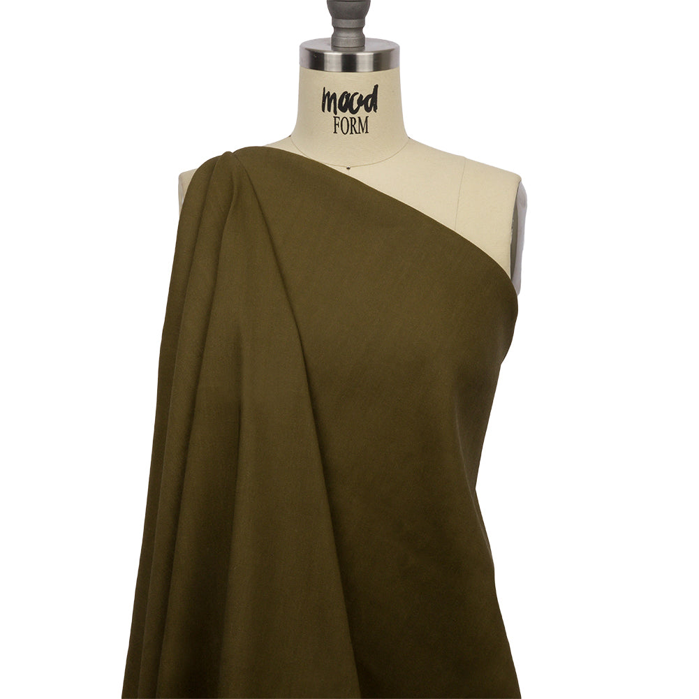 Stretch Linen Woven - Seaweed - Asturias Collection - Drape
