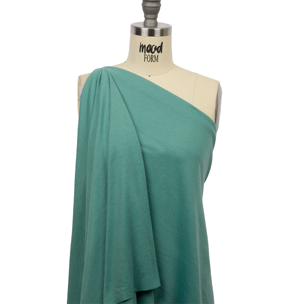 Green Recycled Polyester Interlock Knit Drape