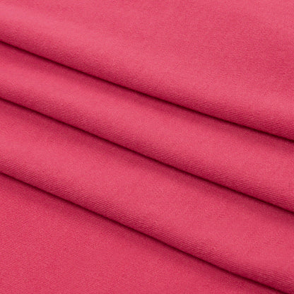 Soft Red Recycled Polyester Interlock Knit Folded