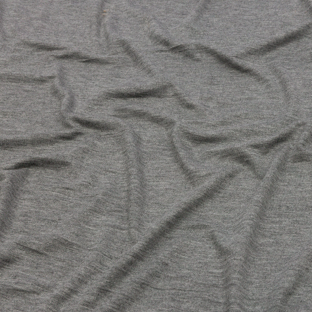 Heathered Gray Stretch Rayon Jersey