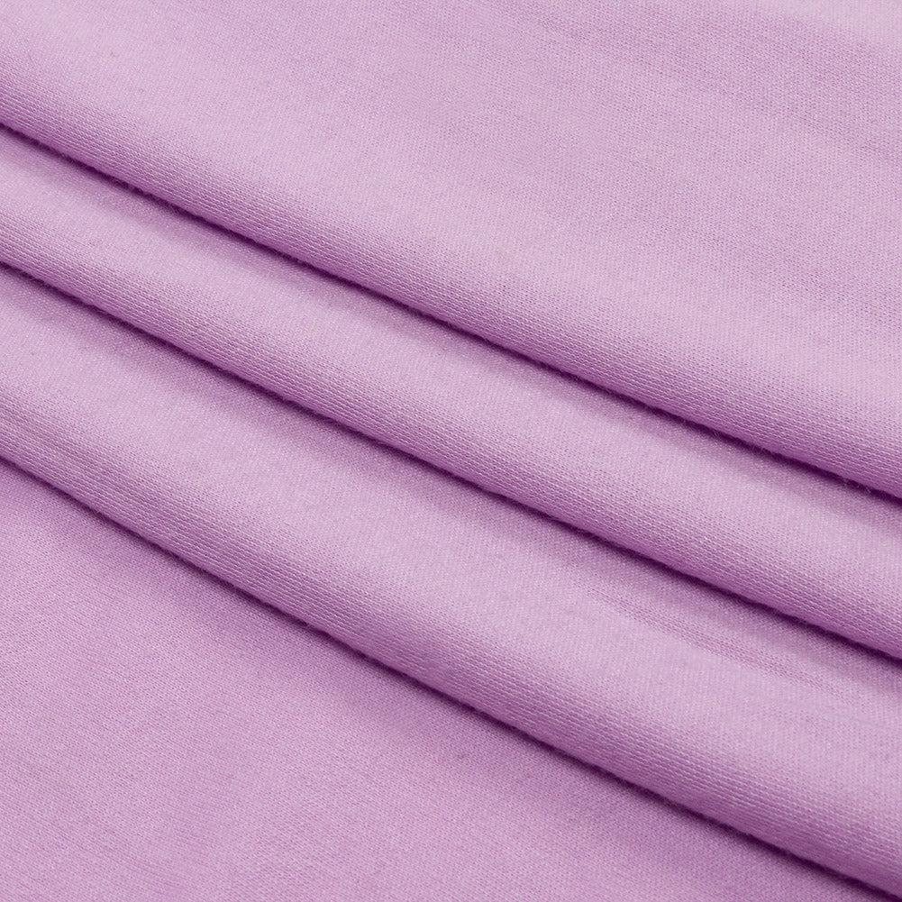 Lavender Recycled Polyester Interlock Knit Folded