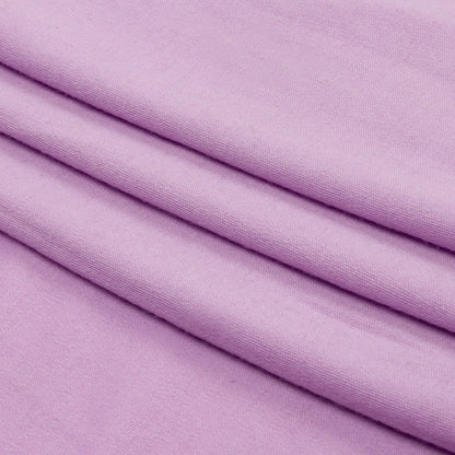 Lavender Recycled Polyester Interlock Knit Folded
