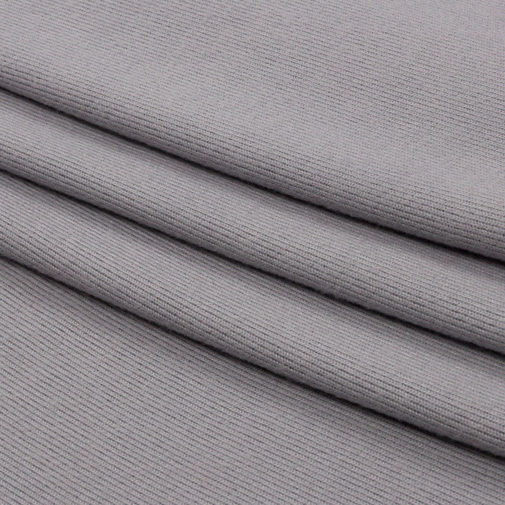 Silver Cozy Stretch Polyester Sweater Knit Folded