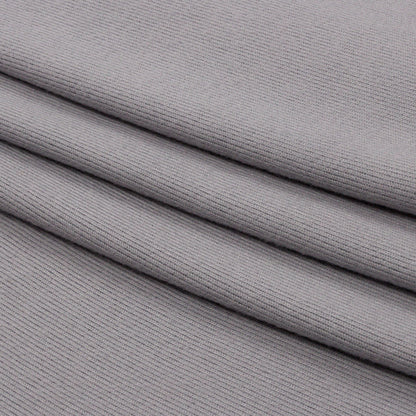 Silver Cozy Stretch Polyester Sweater Knit Folded
