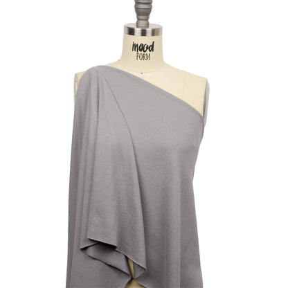 Silver Cozy Stretch Polyester Sweater Knit Drape