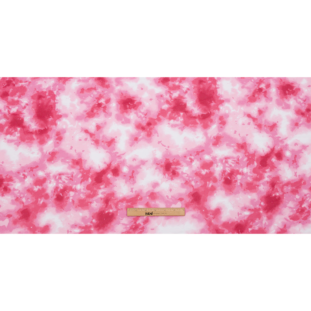 Red, Pink and White Tie Dye Recycled Polyester Interlock Knit Full