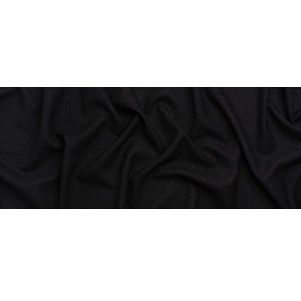 Black Heavy Wool Crepe Full